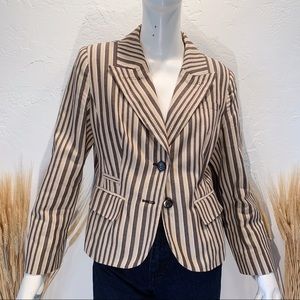 Tan striped blazer!